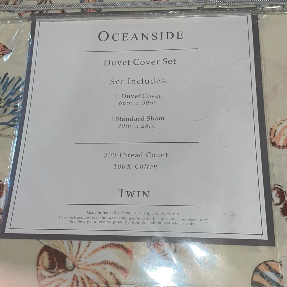 NEW 100% Cotton Oceanside Duvet cover Set TWIN Mermaid Under Sea, Beach …